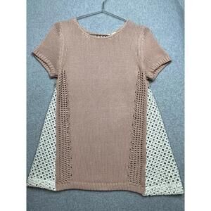 Moth Anthropologie Crochet Knitted Sweaters Madeira Eyelet Back Womens Size S